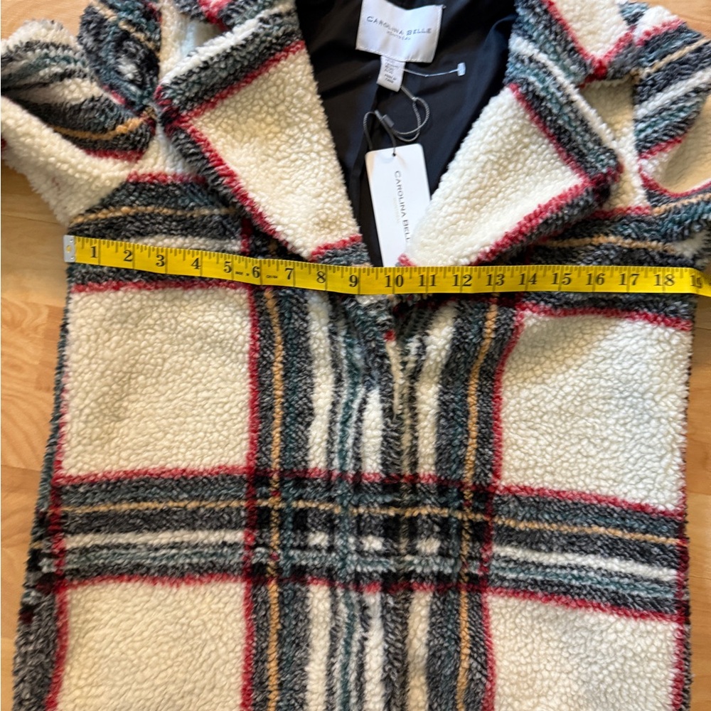 NWT Carolina Belle Montreal woman’s plaid Sherpa jacket XS - Picture 11 of 16